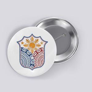 Filipino Pinoy Pride Mandala Tribal Proud Philippines Button