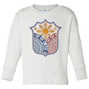 Filipino Pinoy Pride Mandala Tribal Proud Philippines Toddler Long Sleeve Shirt