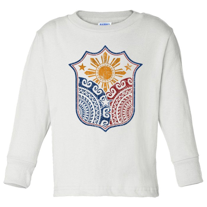 Filipino Pinoy Pride Mandala Tribal Proud Philippines Toddler Long Sleeve Shirt