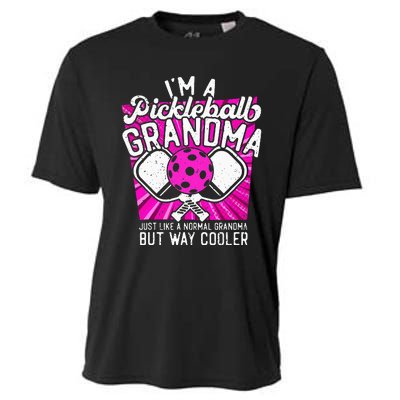 Funny Pickleball Paddle Pickleball Grandma Retro Cooling Performance Crew T-Shirt