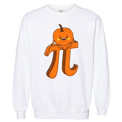 Funny Pumpkin Pie Math Teacher Halloween Thankgiving Pi Day Garment-Dyed Sweatshirt