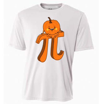 Funny Pumpkin Pie Math Teacher Halloween Thankgiving Pi Day Cooling Performance Crew T-Shirt