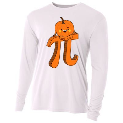 Funny Pumpkin Pie Math Teacher Halloween Thankgiving Pi Day Cooling Performance Long Sleeve Crew