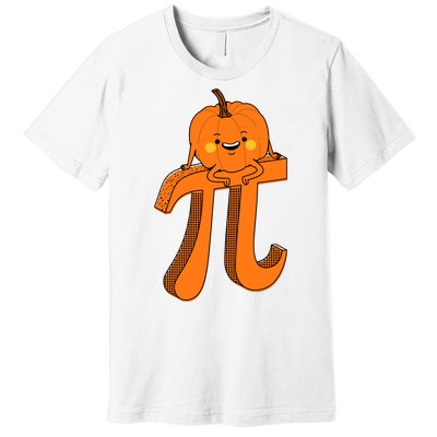 Funny Pumpkin Pie Math Teacher Halloween Thankgiving Pi Day Premium T-Shirt