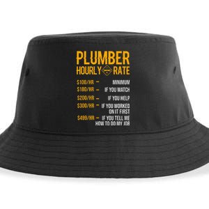 Funny Plumber Plumber Hourly Rate Plumber Sustainable Bucket Hat