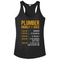 Funny Plumber Plumber Hourly Rate Plumber Ladies PosiCharge Competitor Racerback Tank