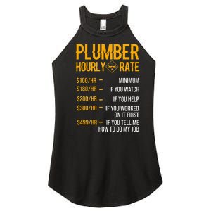 Funny Plumber Plumber Hourly Rate Plumber Women's Perfect Tri Rocker Tank