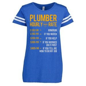 Funny Plumber Plumber Hourly Rate Plumber Enza Ladies Jersey Football T-Shirt