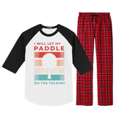 Funny Ping Pong Gift And Table Tennis Gifts For Ping Pongs Gift Cute Raglan Sleeve Pajama Set