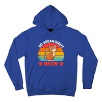 For Plant Powered Vegan Vegetarian Go Vegan Right Meow Gift Hoodie