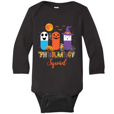 Funny Pills Pharmacy Pharmacist Squad Halloween Costume Baby Long Sleeve Bodysuit