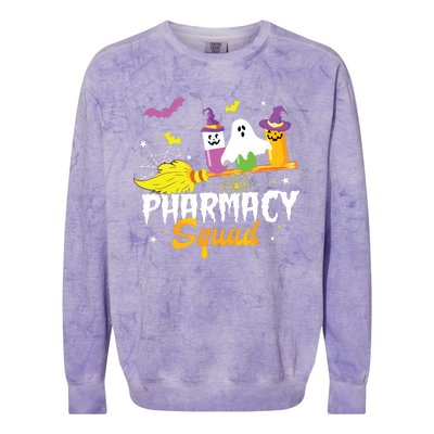 Funny Pills Pharmacy Squad Pharmacist Technician Halloween Colorblast Crewneck Sweatshirt