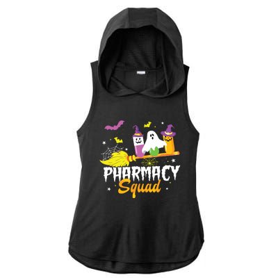 Funny Pills Pharmacy Squad Pharmacist Technician Halloween Ladies PosiCharge Tri-Blend Wicking Draft Hoodie Tank