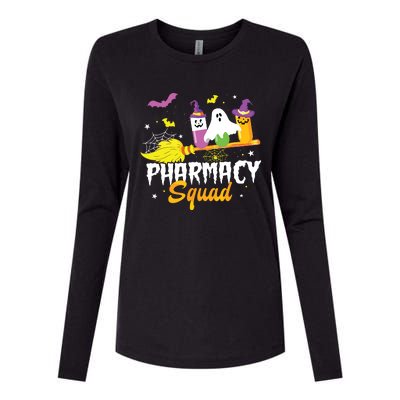 Funny Pills Pharmacy Squad Pharmacist Technician Halloween Womens Cotton Relaxed Long Sleeve T-Shirt