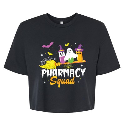 Funny Pills Pharmacy Squad Pharmacist Technician Halloween Bella+Canvas Jersey Crop Tee