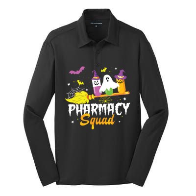 Funny Pills Pharmacy Squad Pharmacist Technician Halloween Silk Touch Performance Long Sleeve Polo