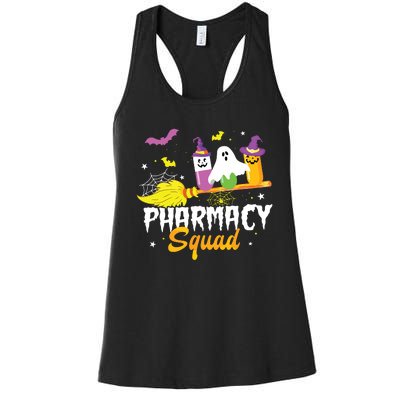 Funny Pills Pharmacy Squad Pharmacist Technician Halloween Women's Racerback Tank