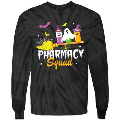 Funny Pills Pharmacy Squad Pharmacist Technician Halloween Tie-Dye Long Sleeve Shirt