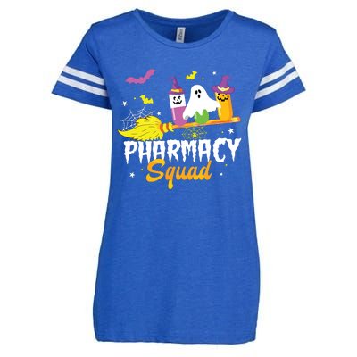 Funny Pills Pharmacy Squad Pharmacist Technician Halloween Enza Ladies Jersey Football T-Shirt