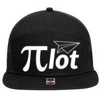 Future Pilot Pi Day Gift Pilot In Progress Airplane Lover Meaningful Gift 7 Panel Mesh Trucker Snapback Hat