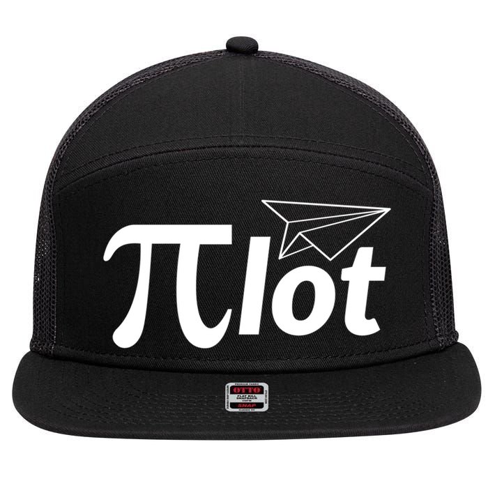 Future Pilot Pi Day Gift Pilot In Progress Airplane Lover Meaningful Gift 7 Panel Mesh Trucker Snapback Hat