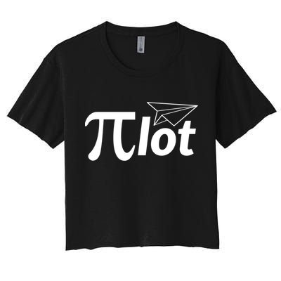 Future Pilot Pi Day Gift Pilot In Progress Airplane Lover Meaningful Gift Crop Top