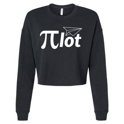 Future Pilot Pi Day Gift Pilot In Progress Airplane Lover Meaningful Gift Cropped Pullover Crew