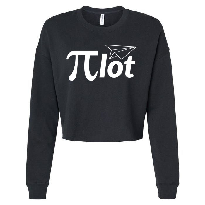 Future Pilot Pi Day Gift Pilot In Progress Airplane Lover Meaningful Gift Cropped Pullover Crew