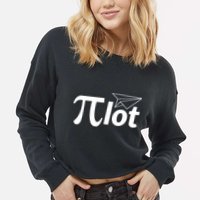 Future Pilot Pi Day Gift Pilot In Progress Airplane Lover Meaningful Gift Cropped Pullover Crew