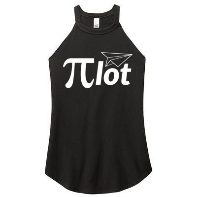 Future Pilot Pi Day Gift Pilot In Progress Airplane Lover Meaningful Gift Women's Perfect Tri Rocker Tank