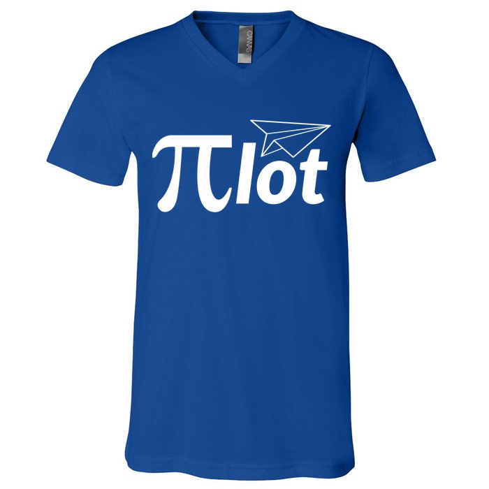 Future Pilot Pi Day Gift Pilot In Progress Airplane Lover Meaningful Gift V-Neck T-Shirt