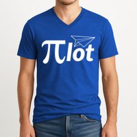 Future Pilot Pi Day Gift Pilot In Progress Airplane Lover Meaningful Gift V-Neck T-Shirt