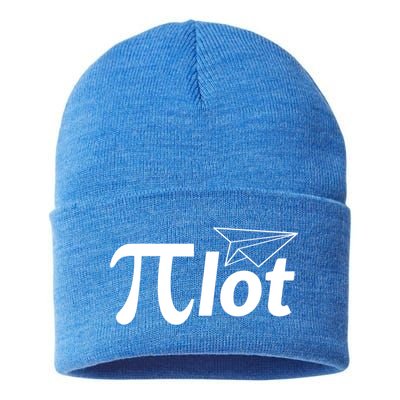 Future Pilot Pi Day Gift Pilot In Progress Airplane Lover Meaningful Gift Sustainable Knit Beanie