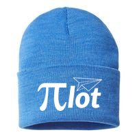 Future Pilot Pi Day Gift Pilot In Progress Airplane Lover Meaningful Gift Sustainable Knit Beanie