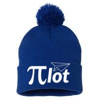Future Pilot Pi Day Gift Pilot In Progress Airplane Lover Meaningful Gift Pom Pom 12in Knit Beanie