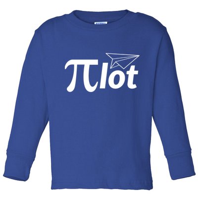 Future Pilot Pi Day Gift Pilot In Progress Airplane Lover Meaningful Gift Toddler Long Sleeve Shirt