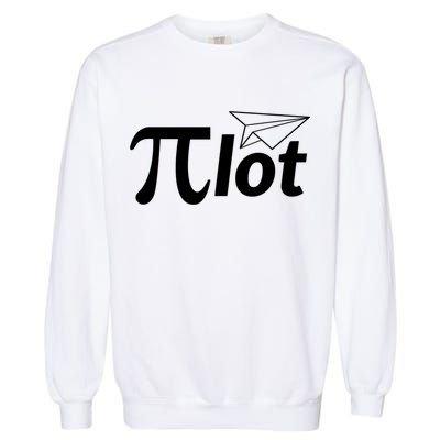 Future Pilot Pi Day Gift Pilot In Progress Airplane Lover Meaningful Gift Garment-Dyed Sweatshirt