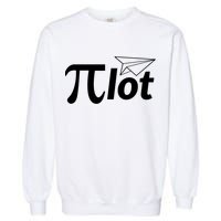 Future Pilot Pi Day Gift Pilot In Progress Airplane Lover Meaningful Gift Garment-Dyed Sweatshirt