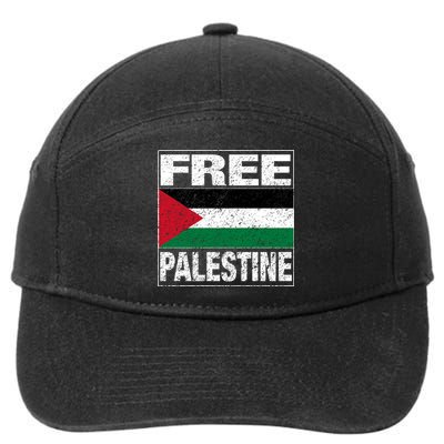 Free Palestine Palestine Flag I Love Palestine Gaza Meaningful Gift 7-Panel Snapback Hat