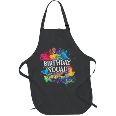 Favor Paint Party Paint Splatter Birthday Squad Full-Length Apron With Pockets