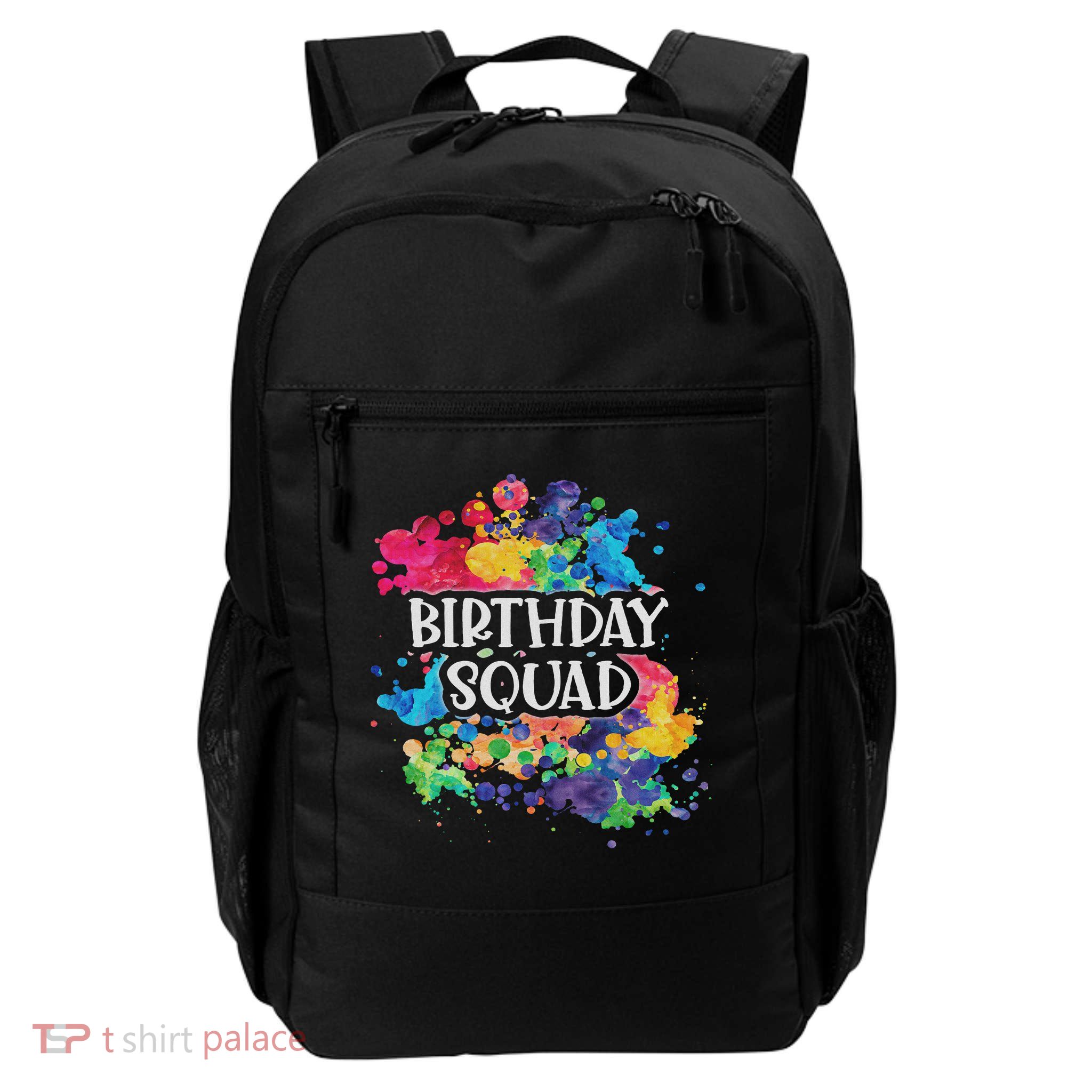 Favor Paint Party Paint Splatter Birthday Squad Daily Commute Backpack