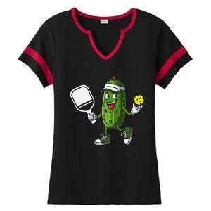 Funny Pickleball Pickle Ball Paddleball Loverx Ladies Halftime Notch Neck Tee