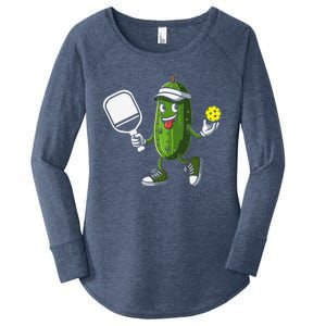 Funny Pickleball Pickle Ball Paddleball Loverx Women's Perfect Tri Tunic Long Sleeve Shirt