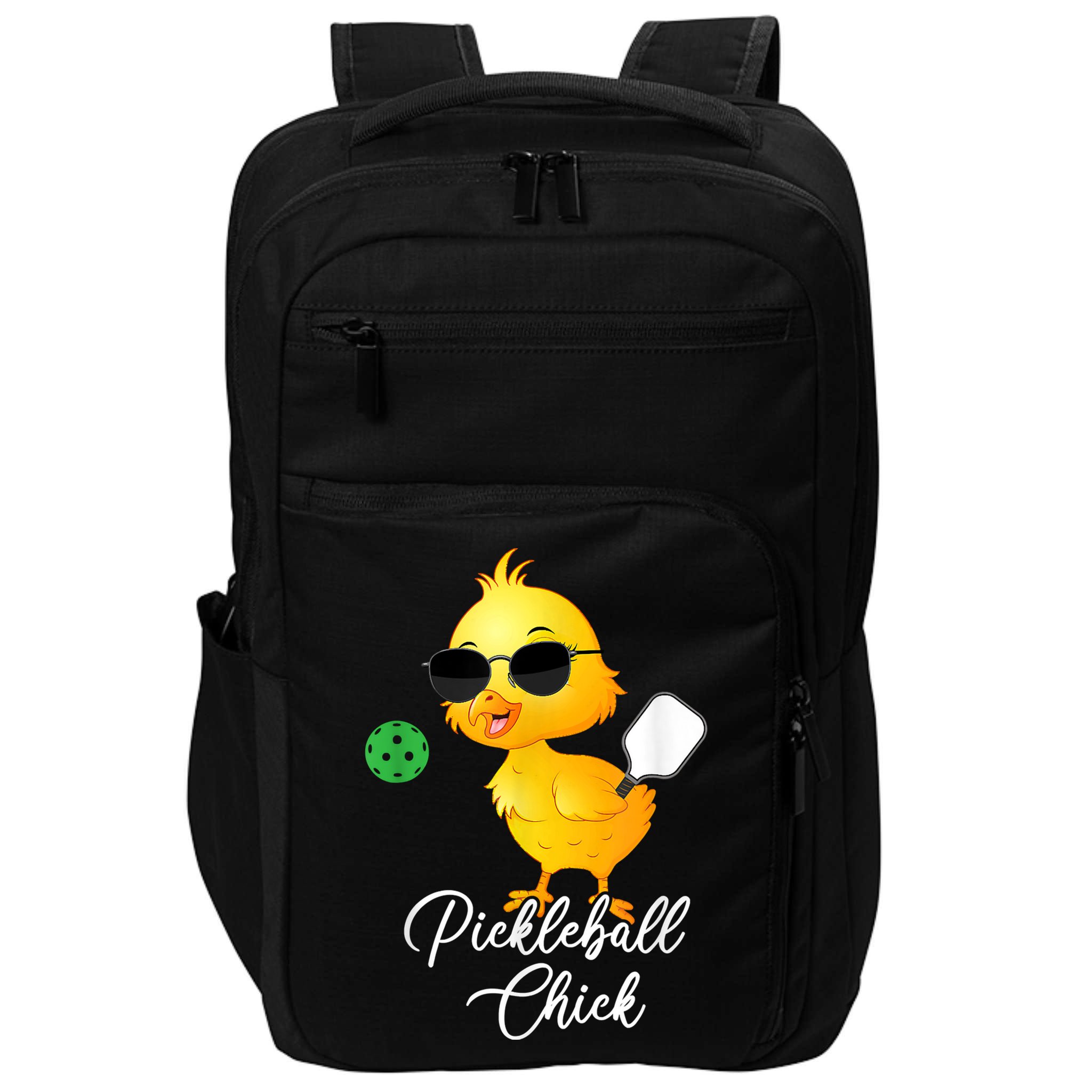 Funny Pickleball Pickleball Chick Impact Tech Backpack