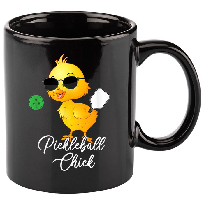 Funny Pickleball Pickleball Chick 11oz C Handle Ceramic Mug