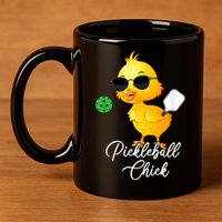 Funny Pickleball Pickleball Chick 11oz C Handle Ceramic Mug