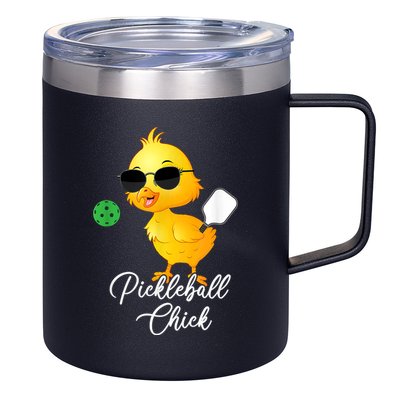 Funny Pickleball Pickleball Chick 12oz Stainless Steel Coffee Mug