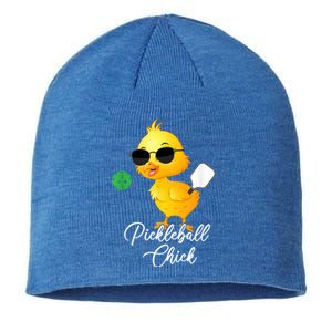 Funny Pickleball Pickleball Chick Sustainable Beanie