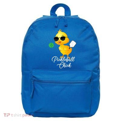 Funny Pickleball Pickleball Chick 16 in Basic Backpack