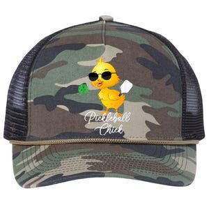 Funny Pickleball Pickleball Chick Retro Rope Trucker Hat Cap